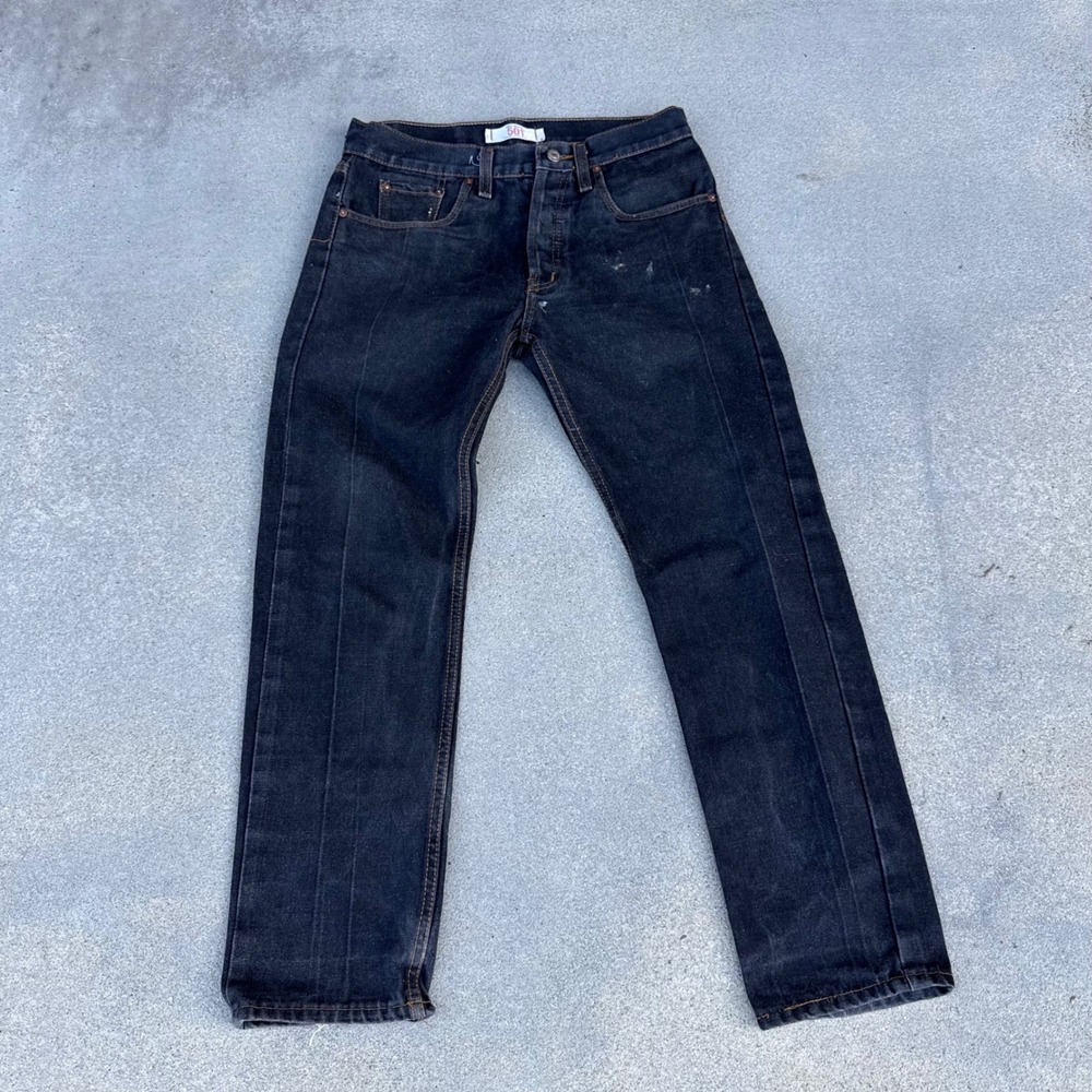 Levi's 501 Original Fit Straight Leg Jeans Faded Black Mens 32x30 Button Fly